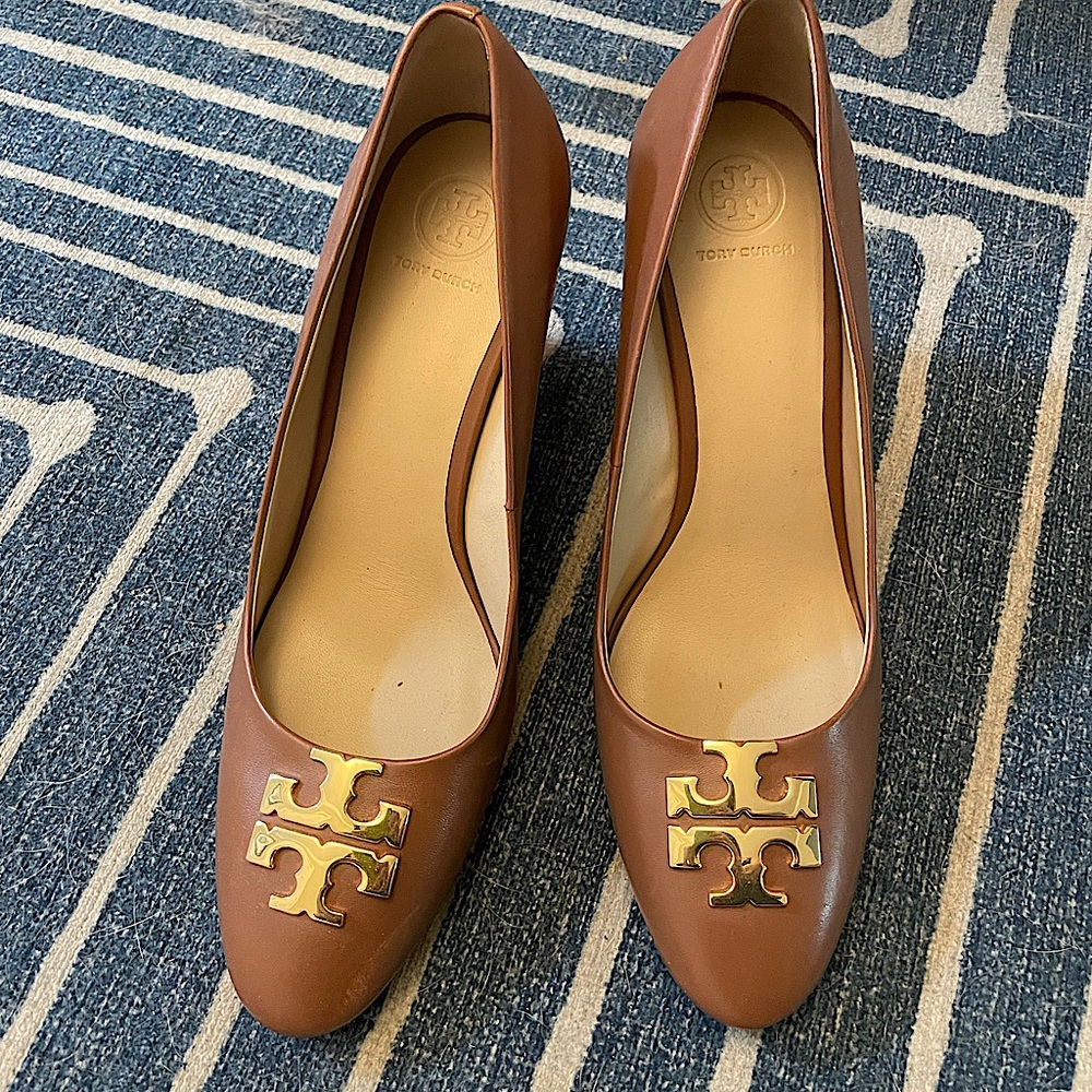 Brown Tory Burch wedges. Never worn.